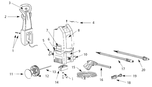 Pressure-Washer Parts Diagram and Parts List for PW1380  Campbell Hausfeld Pressure Washer